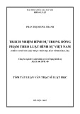 Tóm tắt luận văn Thạc sĩ Luật học: Trách nhiệm hình sự trong đồng phạm theo luật hình sự Việt Nam