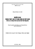 Tóm tắt luận văn Thạc sĩ Luật học: Người bị hại trong pháp luật tố tụng hình sự Việt Nam - trên cơ sở thực tiễn địa bàn tỉnh Thái Nguyên