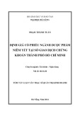 Tóm tắt luận văn Thạc sĩ Quản trị kinh doanh: Định giá cổ phiếu ngành dược phẩm niêm yết tại Sở giao dịch chứng khoán thành phố Hồ Chí Minh