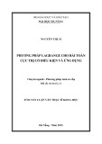 Tóm tắt luận văn Thạc sĩ Khoa học: Phương pháp Lagrange cho bài toán cực trị có điều kiện và ứng dụng