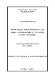 Tóm tắt luận văn Thạc sĩ Quản trị kinh doanh: Quản trị quan hệ khách hàng tại Công ty Cổ phần Đầu tư Tài chính Hà Nội Vàng