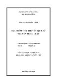 Tóm tắt luận văn Thạc sĩ Khoa học Xã hội và Nhân văn: Đặc điểm tiểu thuyết lịch sử Nguyễn Triệu Luật