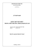 Tóm tắt luận án Tiến sĩ kỹ thuật: Kiểm thử đột biến trong môi trường Simulink/Matlab