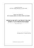 Báo cáo tóm tắt đề tài khoa học và công nghệ cấp Đại học Đà Nẵng: Mối quan hệ giữa tập trung vốn chủ sở hữu và giá trị doanh nghiệp
