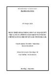 Tóm tắt luận văn Thạc sĩ Tài chính - Ngân hàng: Hoàn thiện hoạt động cho vay giải quyết việc làm của Phòng giao dịch Ngân hàng chính sách xã hội huyện Lăk, tỉnh ðăk Lăk