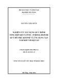 Tóm tắt luận văn thạc sĩ Khoa học: Nghiên cứu xây dựng quy trình tổng hợp keo tanin – formadehyde quy mô 10kg keo/mẻ và ứng dụng tạo tấm MDF với bột gỗ