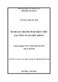 Tóm tắt luận văn Thạc sĩ Quản trị kinh doanh: Đánh giá thành tích nhân viên tại Công ty Pacific Dinco