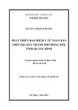 Tóm tắt luận văn Thạc sĩ Kinh tế: Phát triển bảo hiểm y tế toàn dân tại thành phố Đồng Hới - tỉnh Quảng Bình