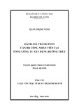 Tóm tắt luận văn Thạc sĩ Quản trị kinh doanh: Đánh giá thành tích nhân viên tại Tổng Công ty Xây dựng đường thủy