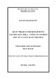 Tóm tắt luận văn thạc sĩ Quản trị kinh doanh: Quản trị quan hệ khách hàng tại Nhà máy Nhựa – Công ty Cổ phần Đầu tư và Sản xuất Việt Hàn