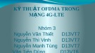 Bài thuyết trình: Kỹ thuật Ofdma trong mạng 4G-Lte