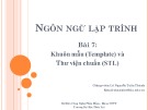 Bài giảng Ngôn ngữ lập trình: Bài 4 - Lê Nguyễn Tuấn Thành