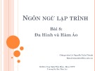 Bài giảng Ngôn ngữ lập trình: Bài 8 - Lê Nguyễn Tuấn Thành