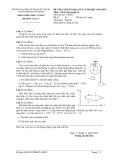 Đề thi cuối kỳ II năm học 2014-2015 môn Vật lý đại cương A1 - Đại học Sư phạm Kỹ thuật TP.HCM