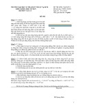 Đề thi môn Vật lý 2 năm học 2014-2015 - ĐH Sư phạm Kỹ thuật TP.HCM