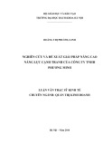 Luận văn Thạc sĩ Quản trị kinh doanh: Nghiên cứu và đề xuất giải pháp nâng cao năng lực cạnh tranh của công ty TNHH Phương Minh