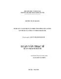 Luận văn Thạc sĩ Quản trị kinh doanh: Đánh giá và giải pháp cải thiện tình hình chất lượng sản phẩm của Công ty TNHH SumiHanel