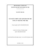 Luận văn thạc sĩ Quản trị kinh doanh: Xây dựng chiến lược kinh doanh cho Công ty Việt Đức Phú Thọ