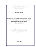 Luận văn Thạc sĩ Khoa học: Phân tích và giải pháp nâng cao chất lượng nguồn nhân lực cán bộ quản lý cấp xã trên địa bàn huyện Bố Trạch - tỉnh Quảng Bình