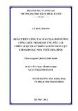 Luận văn Thạc sĩ Khoa học: Hoàn thiện công tác đào tạo, bồi dưỡng công chức nhằm đáp ứng yêu cầu Chiến lược phát triển nguồn nhân lực cho Kho bạc Nhà nước Hòa Bình