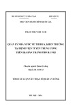 Tóm tắt luận văn thạc sĩ Quản lý công: Quản lý nhà nước về thi đua, khen thưởng tại bệnh viện tuyến trung ương trên địa bàn thành phố Hà Nội