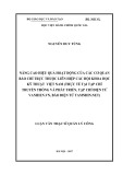 Luận văn Thạc sĩ Quản lý công: Nâng cao hiệu quả hoạt động của các cơ quan báo chí trực thuộc Liên hiệp các Hội KHKT Việt Nam (thực tế tại Tạp chí Truyền thống và Phát triển, Tạp chí điện tử Vanhien.vn, báo điện tử tamnhin.net)