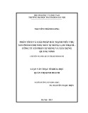 Luận văn Thạc sĩ Khoa học: Phân tích và giải pháp đẩy mạnh tiêu thụ sản phẩm cho Nhà máy xi măng Lam Thạch - Công ty cổ phần xi măng và xây dựng Quảng Ninh