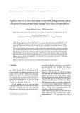 Nghiên cứu xử lý kim loại nặng trong nước bằng phương pháp hấp phụ trên phụ phẩm nông nghiệp biến tính axit photphoric