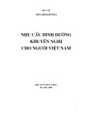  nhu cầu dinh dưỡng khuyến nghị cho người việt nam