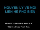 Nguyên lý về mối liên hệ phổ biến