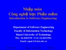 Bài giảng Nhập môn Công nghệ học phần mềm: Phần 3