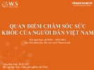 Quan điểm chăm sóc sức khỏe của người dân Việt Nam