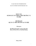 Báo cáo Đánh giá Tác động Môi trường và Xã hội: Dự án “Hệ thống Thoát nước và Xử lý Nước thải khu vực thị xã Dĩ An, tỉnh Bình Dương”