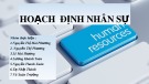 Bài thuyết trình: Hoạch định nhân sự