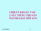 Chiết khấu, các tiêu chuẩn đánh giá dự án