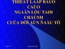 Thiết lập báo cáo ngân lưu tài chánh của dự án đầu tư