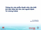 Tài liệu Thông tin nào phẫu thuật viên cần biết khi làm siêu âm tim cho người bệnh Tứ chứng Fallot - Vũ Năng Phúc