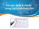 Các quy định và chuẩn trong lập trình nukeviet