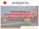 Triển khai 5s kinh nghiệm - thực tế tại bệnh viện Mỹ Phước