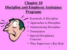 Lecture Supervision in the hospitality industry: Applied human resources (Fifth edition): Chapter 10 - Jack E. Miller, John R. Walker, Karen Eich Drummond