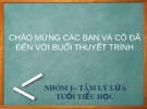 Bài giảng Tâm lý lứa tuổi học sinh tiểu học