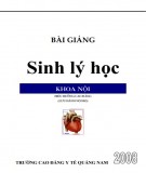  bài giảng sinh lý học - phần 2