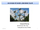 Bài giảng Ghi nhận về dược lâm sàng tại Bỉ