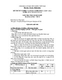 Đề thi tốt nghiệp cao đẳng nghề khoá 3 (2009 - 2012) nghề Quản trị khách sạn môn Thực hành nghề - Mã đề thi: QTKS - TH50