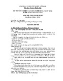 Đề thi tốt nghiệp cao đẳng nghề khoá 3 (2009 - 2012) nghề Quản trị khách sạn môn Thực hành nghề - Mã đề thi: QTKS - TH37