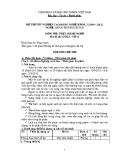 Đề thi tốt nghiệp cao đẳng nghề khoá 3 (2009 - 2012) nghề Quản trị khách sạn môn Thực hành nghề - Mã đề thi: QTKS - TH01