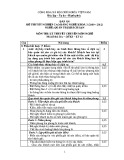 Đáp án đề thi tốt nghiệp cao đẳng nghề khoá 3 (2009 - 2012) nghề Quản trị khách sạn môn Lý thuyết chuyên môn nghề - Mã đề thi: DA QTKS - LT13