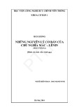 Bài giảng Những nguyên lý cơ bản của Chủ nghĩa Mác – Lênin (Học phần 2) - Đào Mạnh Ninh