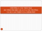 Bài giảng Chương 2: Các thất bại do tính phi hiệu quả của thị trường và sự can thiệp của chính phủ