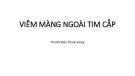 Bài giảng Viêm màng ngoài tim cấp